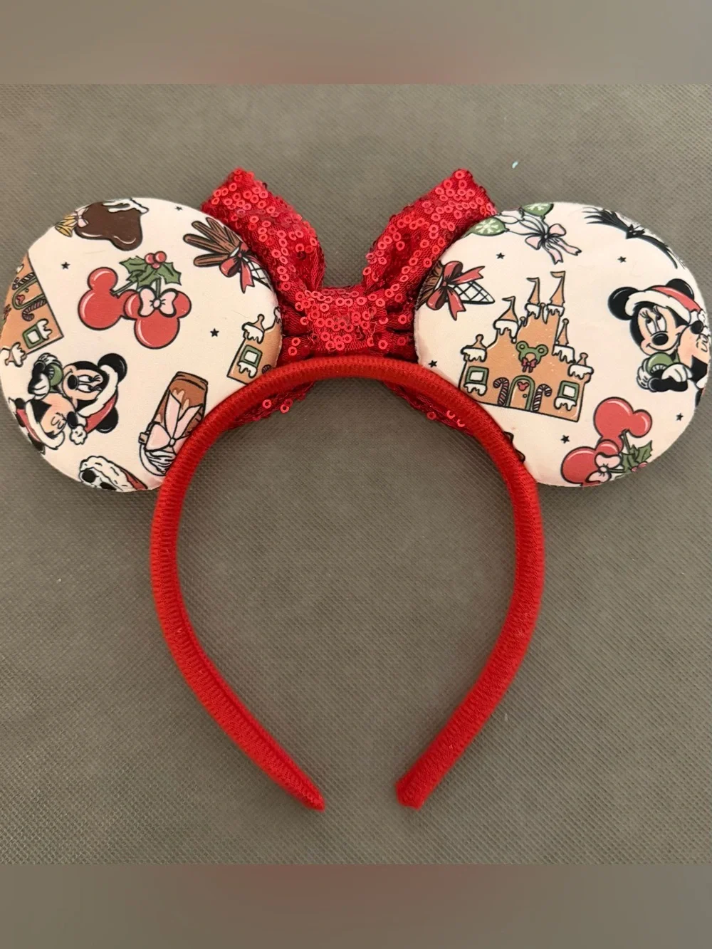 Sequin Red Minnie Ear Headband